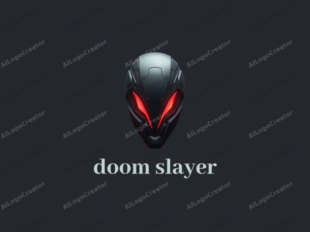 ein schickes, futuristisches Helm mit leuchtenden roten Augen, auf einem dunklen metallischen Hintergrund, verkörpert die Essenz eines Doom Slayer-Logos. Dieses Design, mit seinem intensiven und starken ästhetischen, ist perfekt für ein persönliches Logo. Darüber hinaus dient es als eindrucksvolles Logo für Discord-Server und fesselt die Aufmerksamkeit und die Vorstellungskraft der Zuschauer.