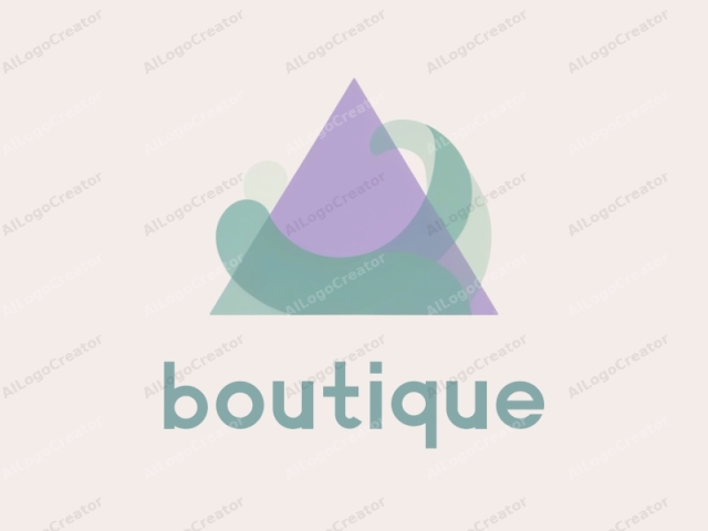 eine minimalistische geometrische Form in einer weichen Pastellpalette, die eine subtile Mischung aus Lavendel und Minzgrün zeigt, ideal für Boutique-Logos. Die vereinfachten Logos sind perfekt für eine persönliche Marke, während die weichen Farbtöne eine ausgezeichnete Wahl für ein Logo für eine persönliche Marke machen.