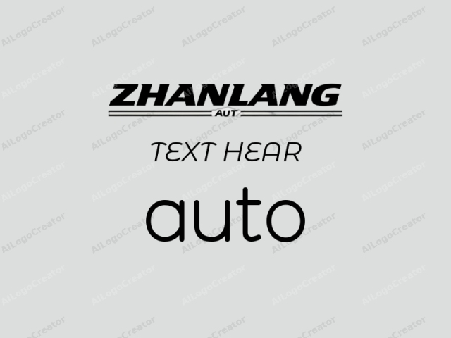 the Zhanlang AUT brand. The logo is composed of a bold, uppercase, black font with a futuristic, sans-serif style. The text "Zhanlang AUT" is prominently displayed across the image. The word "Zhanlang"