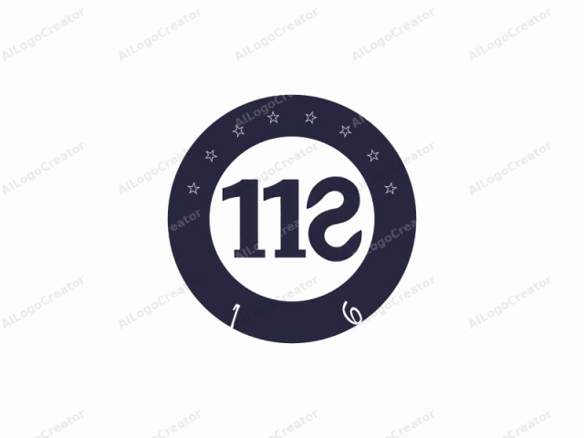 This image is a minimalist digital logo featuring the number "11" in a bold, sans-serif font. The font is solid and has a clean, modern look. The color of the number is a deep navy blue, providing a stark contrast against