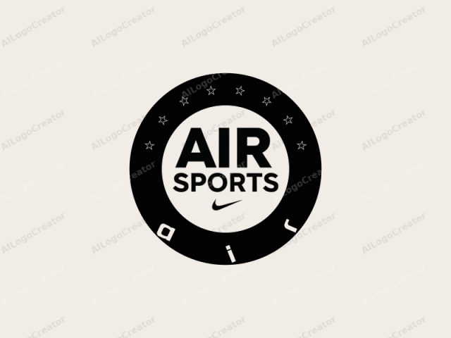 ใช้เครื่องมือ Stable Diffusion ภาพนี้เป็นโลโก้ดิจิทัลแบบมินิมอลที่มีข้อความ "AIR SPORTS" เป็นตัวหนา ตัวพิมพ์ใหญ่ สีดำ ข้อความอยู่ตรงกลางและครอบคลุมพื้นที่ส่วนใหญ่ของภาพ โดยมีการเยื้องเล็กน้อย