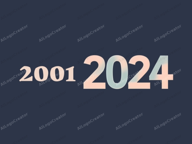 Das Logo-Bild ist minimalistisch und digital, wobei das Jahr "2024" prominent vor einem dunklen Marineblau-Hintergrund angezeigt wird. Die Ziffern sind groß und fett und nehmen die Mitte des Bildes ein. Jede Ziffer wird mit einem sanften Gradienteneffekt dargestellt, der übergeht