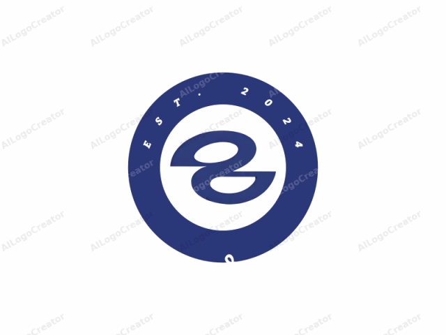 This logo is a simplified, modern design consisting of two intertwined, stylized, blue, lowercase 'e' letters. The letters are positioned close together, almost forming an abstract shape that resembles a lowercase 'g.' The design has clean lines and