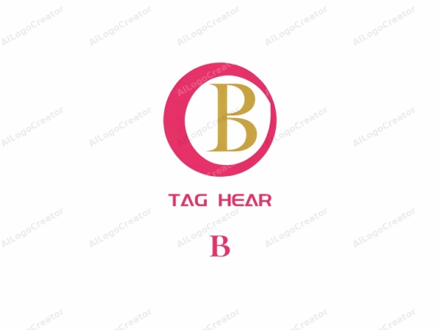 This is a minimalist logo design featuring a circular emblem against a plain white background. The emblem consists of a prominent, bold, capital letter "B" at the center, occupying the majority of the circle's diameter. The letter "B" is