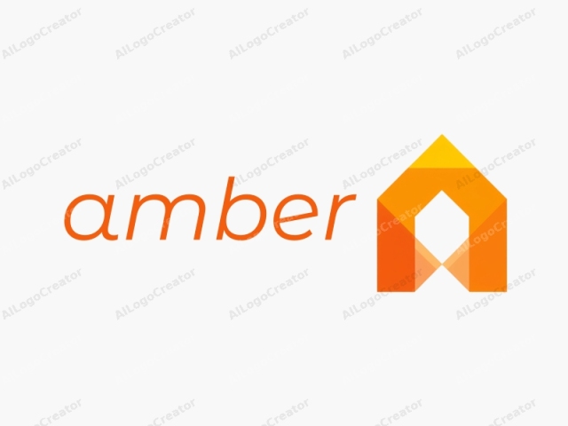 The logo image features a minimalist, geometric design that combines clean lines and vibrant colors. The primary subject is a stylized house silhouette composed of triangular and rectangular shapes. The house is positioned centrally and oriented vertically. 

The upper part of the house