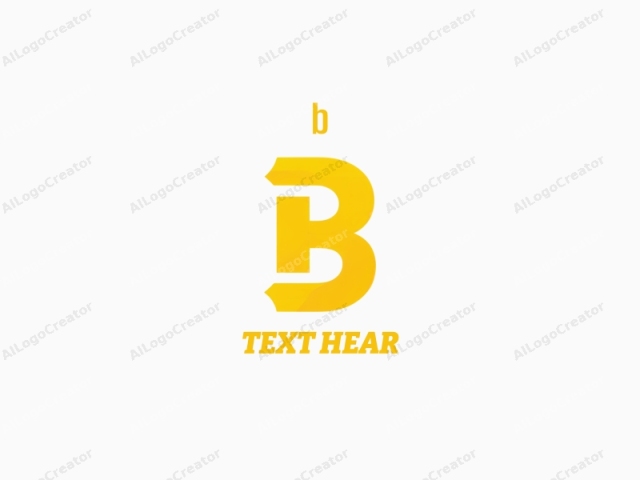 featuring a large, bold, uppercase "B" prominently centered against a clean, crisp white background. The "B" is designed with clean, modern lines and a striking golden-yellow hue, exuding a sense of professionalism and sophistication. The letter