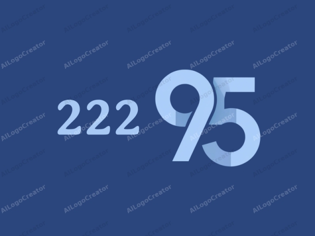 Este es un logotipo digital estilizado que presenta el número "95" en un diseño moderno y minimalista. El fondo es un azul marino profundo, proporcionando un contraste marcado con los números gris azulados claros. El diseño emplea una estética plana y limpia.