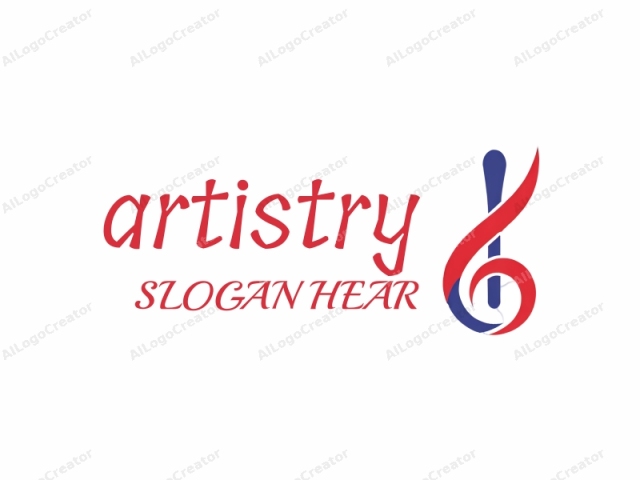 The logo is a stylized, abstract depiction of a musical instrument, specifically a cymbal. The design features a central vertical element representing the handle or shaft of a cymbal. On the left side, a large, curved line with