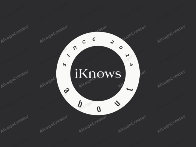 el texto "iKNOWS." La imagen presenta el nombre "iKNOWS" en una tipografía sans-serif audaz sobre un fondo negro sólido. El texto está renderizado en blanco, proporcionando un contraste marcado y haciendo que las palabras destaquen