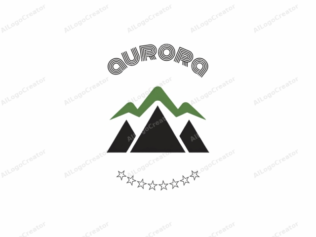 This image is a minimalist logo consisting of three triangular shapes arranged horizontally from left to right. The triangles are black and vary in size, with the largest in the center and the smallest on the far right. The background is stark white, providing a