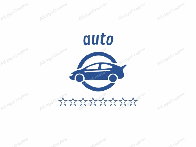 in the context of machine learning. This is a simple, minimalist vector graphic of a blue car silhouette. The image is centered against a white background, with a clear distinction between the car and the background. The car design is stylized, featuring a