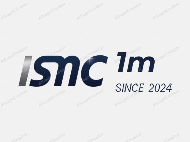 この画像は、会社「ISMC」のためのミニマリストなデジタルロゴで、滑らかでクリーンな美学を持っています。ロゴは、シンプルさとプロフェッショナリズムを強く強調した、洗練されたモダンデザインを特徴としています。中央のテキストは「ISMC」という文字で構成されています。