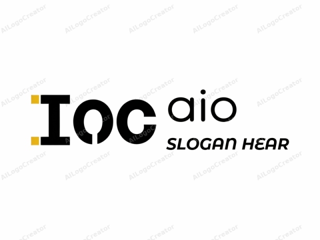 這是一個代表國際奧林匹克委員會（IOC）縮寫的極簡標誌。設計包含兩個主要元素：以大寫粗體無襯線字體呈現的「I」和「O」。