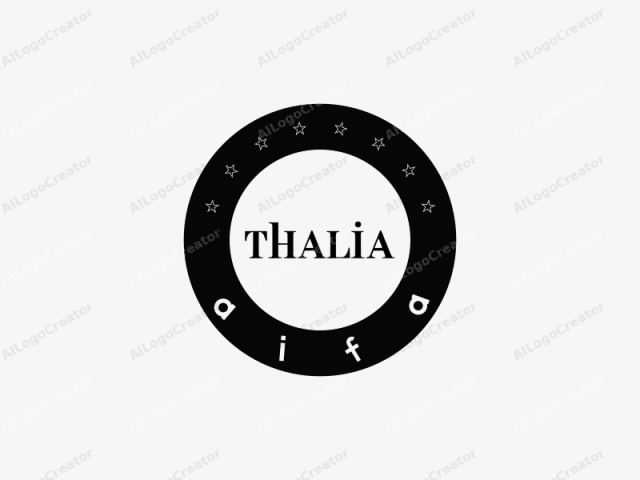 ภาพโลโก้นี้เป็นการออกแบบแบบมินิมอลที่มีชื่อ "THALIA" เป็นตัวหนา ตัวพิมพ์ใหญ่สีดำบนพื้นหลังสีขาวเรียบ ตัวอักษรเรียงเป็นเส้นตรงในแนวนอนด้วยระยะห่างที่เท่ากัน ฟอนต์ที่ใช้เป็น sans-serif และ