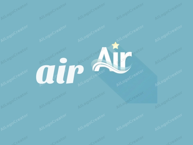 นี่คือภาพโลโก้ที่เรียบง่ายและมินิมอล โดยมีคำว่า "Air" ในแบบตัวอักษร sans-serif สีขาวที่โดดเด่น ข้อความอยู่ตรงกลางภาพและมีการออกแบบที่ทันสมัยและเรียบหรู ด้านบนของคำว่า "Air" มีรูปเล็กๆ