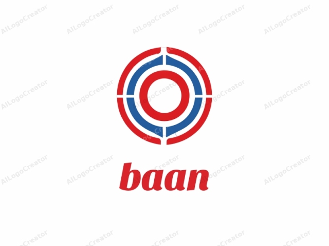 This is a minimalist graphic logo featuring a stylized geometric design. The logo comprises three concentric circles, each of different widths, with the innermost circle at the center being the smallest and the outermost being the largest. The inner and middle