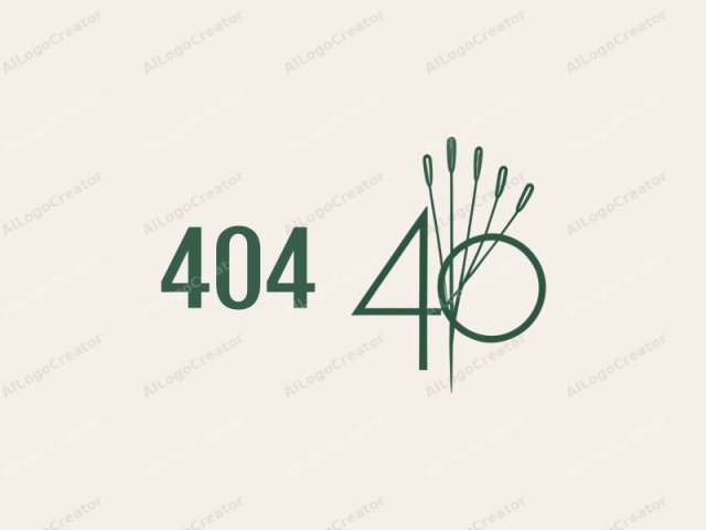 Das Bild ist eine minimalistische, digitale Illustration, die eine stilisierte Darstellung der Zahl "40" zeigt. Die Zahl ist in einem schlanken, modernen Schrifttyp dargestellt und hat einen dunkelgrünen Farbton vor einem hellen cremefarbenen Hintergrund. Die Zahl ist prominent in der Mitte positioniert