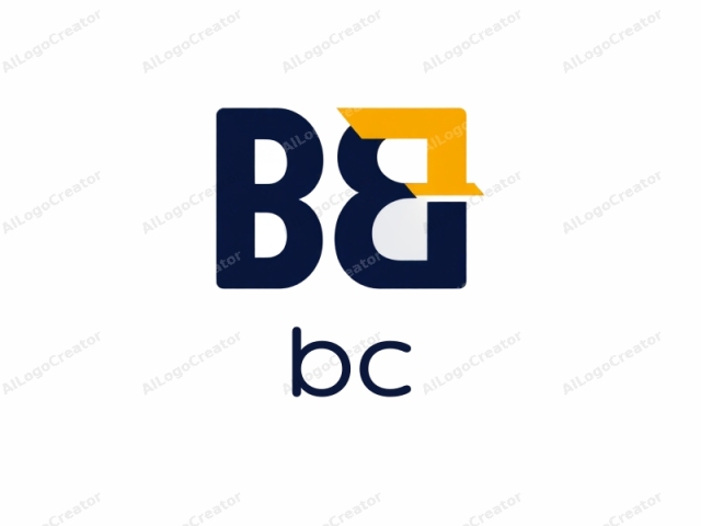 Dieses Logo-Bild zeigt ein modernes und sauberes Design. Das Logo besteht aus zwei Buchstaben, "B" und "G," die prominent auf einem weißen Hintergrund platziert sind. Das "B" ist ein fetter, großgeschriebener Buchstabe in einem dunklen Marineblau, der den