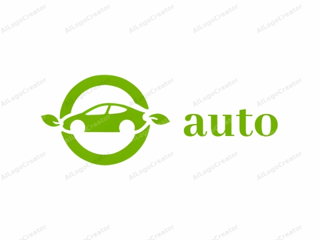 a car. The logo features a minimalist, abstract design with a clean, modern style. The main subject is a car, depicted in a simplified, stylized manner. The car is shown in profile view, facing left, and is rendered in