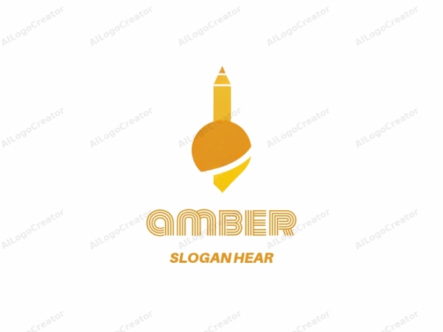 a stylized pen with a triangular cap, depicted in a minimalist, modern design. The pen is positioned centrally against a stark white background. The logo is composed of clean, geometric lines and vibrant color gradients. The pen's body is rendered in