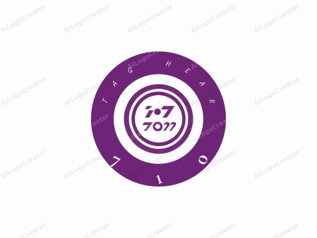 the number "1" inside a circle, which is further enclosed within another circle. Both circles are filled with a solid purple color, with the inner circle slightly smaller than the outer one. Inside the inner circle, the digit "1" is
