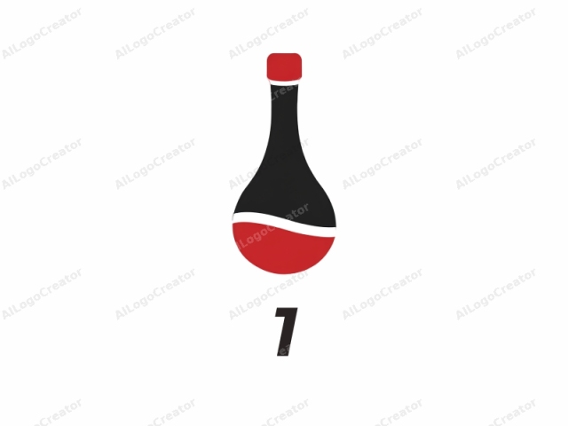 Dieses Logo-Bild zeigt eine stilisierte Darstellung einer Glasflasche vor einem einfachen weißen Hintergrund. Die Flasche ist in einem minimalistischen, flachen Design mit klaren Linien und einfarbigen Farben dargestellt. Der Hauptkörper der Flasche ist in einem dunklen, einfarbigen Schwarz gehalten.