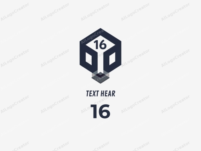 The logo is a minimalist design featuring geometric shapes rendered in a modern, clean style. It consists of a large, dark blue hexagon at the center, with two smaller, symmetrical hexagons on either side, forming a balanced triangular shape