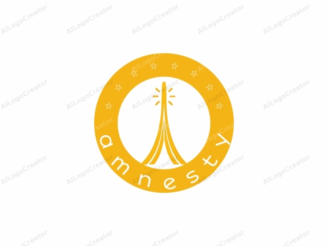 This logo is a simple, digital graphic illustration featuring a bright yellow arrow symbolizing a goal or achievement. The arrow is composed of three straight lines: a central, thicker line that extends upwards from the bottom, flanked by two thinner lines that