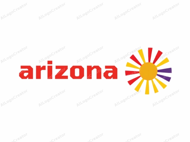 El logo es una representación simplificada de un sol. El sol está posicionado centralmente sobre un fondo blanco, dándole un aspecto limpio y minimalista. Consiste en un gran círculo amarillo, que representa el disco del sol, y múltiples triángulos largos y estrechos