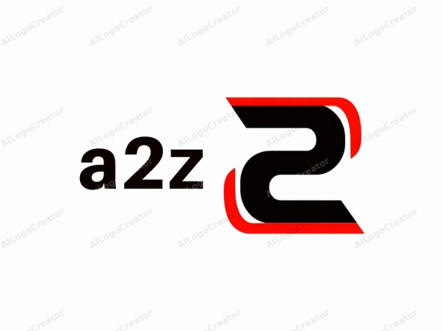 此數位標誌採用現代極簡設計，由一個風格化的字母"Z"組成，具有銳利、乾淨的線條和大膽的對比色。"Z"由一條粗厚的黑色曲線組成，形成主體