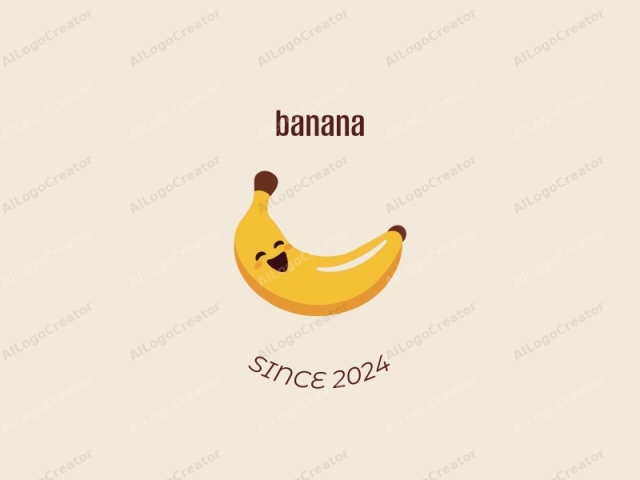 Es handelt sich um eine digitale Illustration. Das Bild zeigt eine minimalistische, cartoonartige Zeichnung einer Banane. Die Banane ist zentral positioniert und in einem lebhaften Gelbton mit einer glatten, geschwungenen Form dargestellt. Ein Ende der Banane ist leicht verjüngt, mit