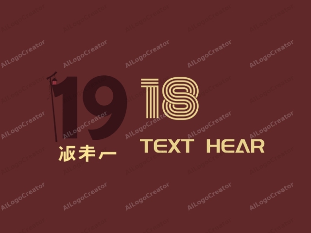 This is a minimalist digital logo with a dark red background. The main subject is the number "19," prominently displayed in a bold, sans-serif font, with each digit occupying a separate space within the number. The numerals are a dark burg