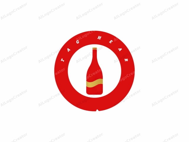 Dieses Logo ist eine minimalistische, digitale Illustration einer Flasche. Die Flasche ist in einem hellen, lebhaften Rot dargestellt und befindet sich im Zentrum des Bildes vor einem schlichten weißen Hintergrund. Die Form der Flasche ist schlank und länglich und verjüngt sich nach oben.