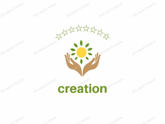 This image is a minimalist, stylized logo featuring a pair of hands in a gentle, welcoming pose, facing upwards. Each hand is depicted in a light brown color, symbolizing care, support, and nurturing. The hands are symmetrically placed