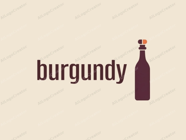 The logo is a simple, minimalist illustration in a modern flat design style. It depicts a dark brown bottle, standing upright with a narrow neck and a wider body. The bottle's cap is a light orange, with a circular shape. The bottle