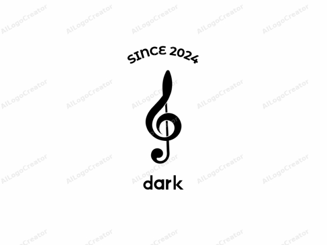 The logo is a black silhouette of a treble clef, a musical symbol commonly used to indicate the range of a staff, typically associated with sheet music. The treble clef is depicted in a simple, clean design, with its iconic