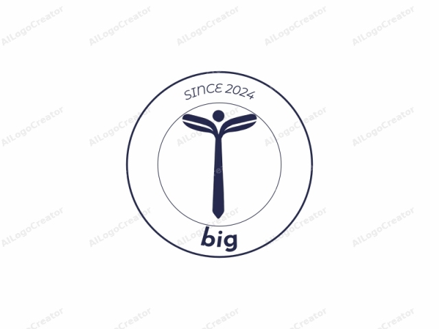 The image is a minimalist logo with a simple, clean, and modern design. It is a stylized representation of a human figure, depicted in a monochromatic color scheme. The figure stands upright with its torso, arms, and legs abstract