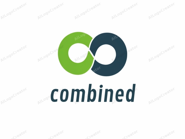 The image is a simple, modern logo consisting of two interconnected infinity symbols. The infinity symbol is formed by two loops that overlap and touch each other at the point where they intersect. The logo uses a clean, minimalist style with flat design, featuring