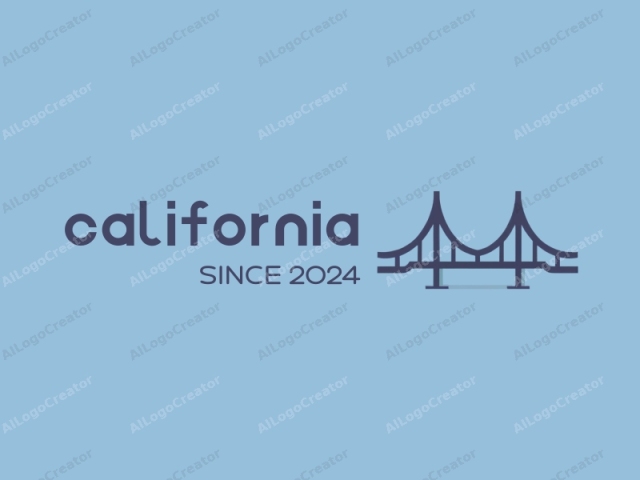 focusing on the key elements and concepts. This is a minimalist, flat design drawing of a bridge. The bridge is depicted in a simplified, geometric style with clean, sharp lines, featuring two towers connected by a series of horizontal and diagonal lines,