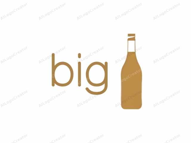 This image features a simplified, minimalist logo of a brown bottle, rendered in a flat, digital illustration style. The bottle is depicted frontally and is devoid of any intricate details, with a clean, smooth surface and straight lines. Its body is