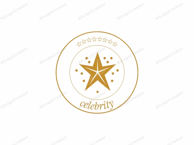 The logo is a stylized, five-pointed golden star set against a white background. The star features sharp, clean lines and a uniform golden color, symbolizing excellence and achievement. Surrounding the star are several smaller golden dots arranged in a