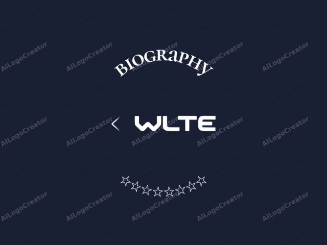This image is a digital graphic representing a logo for a company named "WLTE". The background is a deep, rich navy blue, giving it a sleek and modern feel. In the center of the image, the company name is prominently displayed in