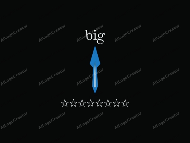 This is a minimalist logo featuring a stylized, abstract representation of a blue arrow pointing upwards against a black background. The arrow is composed of geometric shapes, with a triangular head and a rectangular shaft. The arrow is rendered in a solid blue color