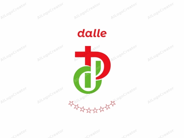 featuring a simple yet visually impactful design. This is a stylized, abstract logo that uses bright and contrasting colors. The logo consists of two overlapping shapes: a green circle and a red square. The green circle is positioned on the left while the red