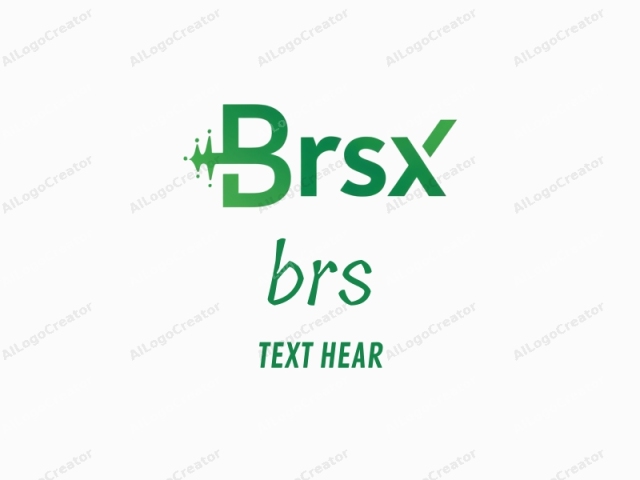 其特色為風格化的幾何設計。圖像為代表 BRSX 標誌的數位圖形，具有簡潔且現代的美感。主要元素為由粗體字母 "BRSX" 組成的大型文字。