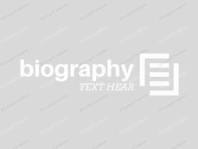 This is a minimalist, geometric logo image featuring an abstract design in white against a light gray background. The design consists of two intersecting shapes: a square and a rectangle, forming a stylized "H." The square is situated in the lower
