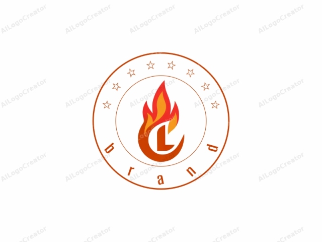 This image features a stylized, modern logo set against a plain white background. The logo consists of a flame-like shape in vibrant hues of orange, yellow, and red, symbolizing heat, energy, and passion. The flame shape is dynamic