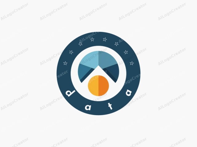 This digital logo features a minimalist, geometric design with a clean and modern aesthetic. It consists of three overlapping, concentric circles in various shades of blue, teal, and dark blue, forming a larger circular shape. The outermost circle is a