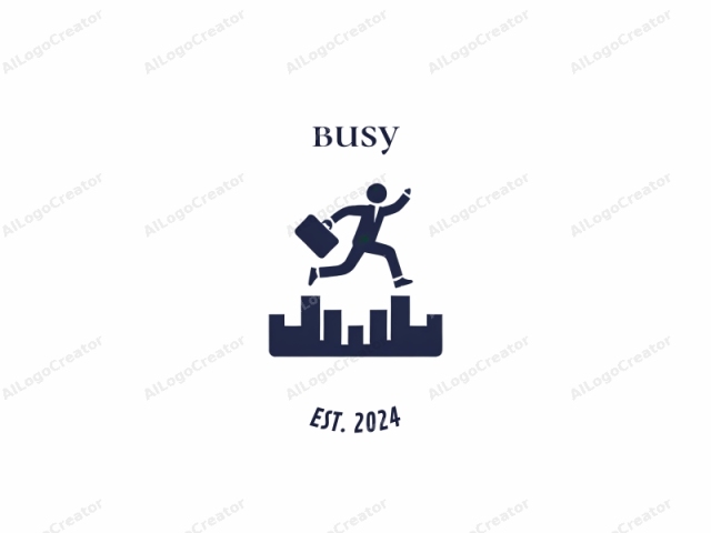 eine menschliche Figur in Bewegung. Dies ist ein einfaches, minimalistisches Schwarz-Weiß-Logo im Flat-Design-Stil. Die Figur wird als Silhouette dargestellt, ohne sichtbare Gesichtsdetails oder komplexe Texturen, und ist in einem dunklen Marineblau gehalten.