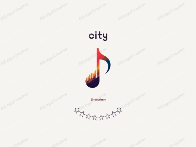 El logotipo presenta una clave de sol musical estilizada en un diseño contemporáneo. La clave de sol, típicamente asociada con la música, está compuesta por una combinación de colores vivos y degradados. La parte superior de la clave, donde se encuentra la nota